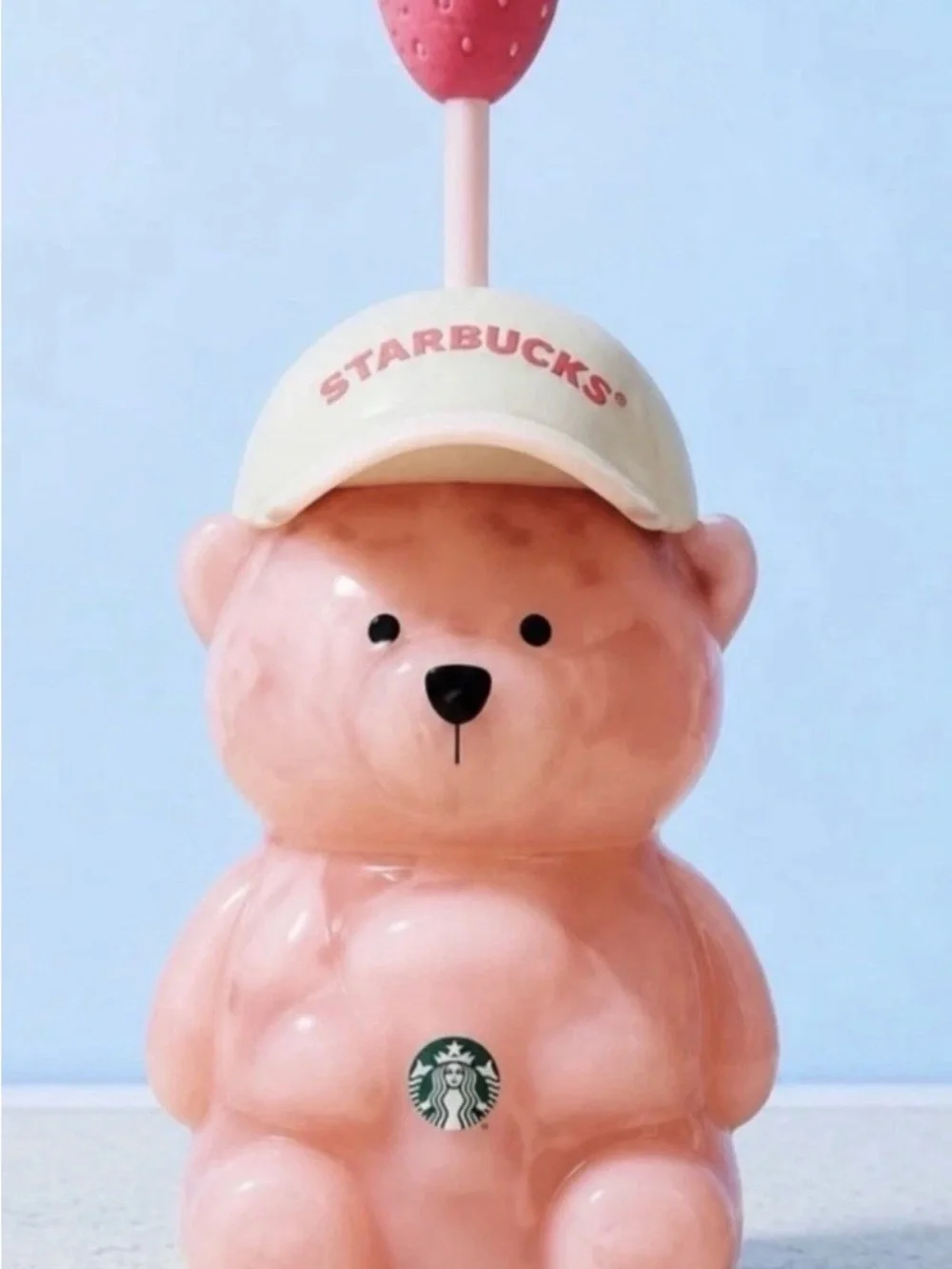 Starbucks Strawberry Bear Bottle with Pink Accent